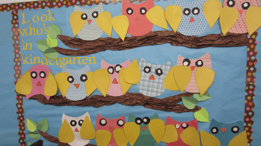 Free Owl Craft Template for the Cutest Kindergarten Bulletin Board Ever ...