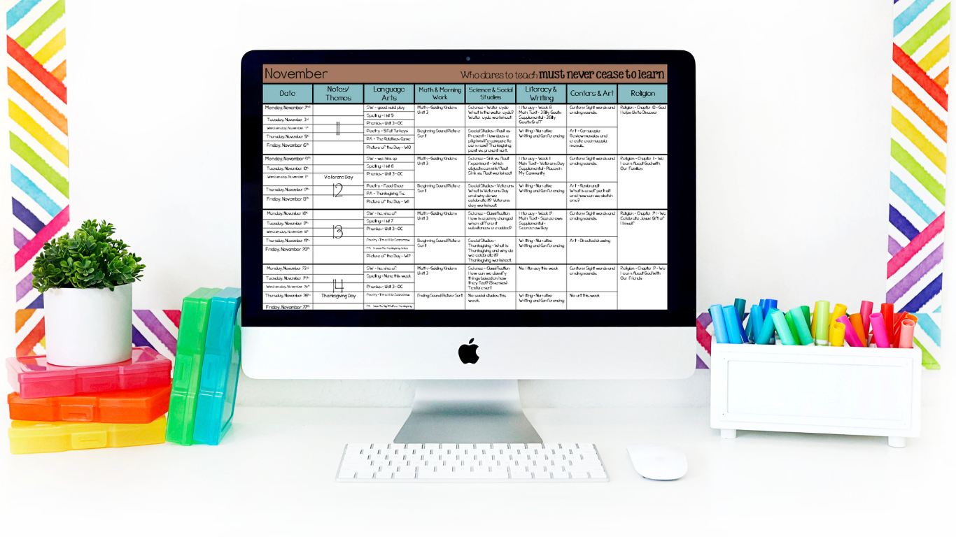 Curriculum Programme Example How to Make a Yearly Curriculum Plan - Mrs. B’s Beehive