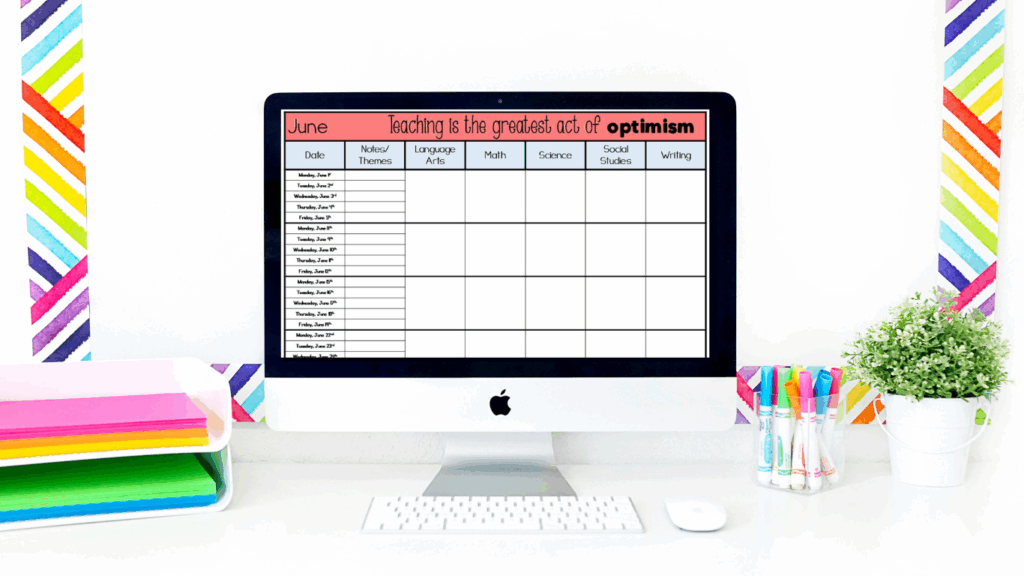 curriculum plan - june