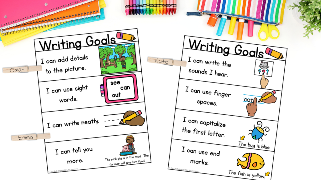 beginning writing - goals