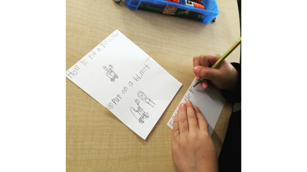 beginning writing - notecards