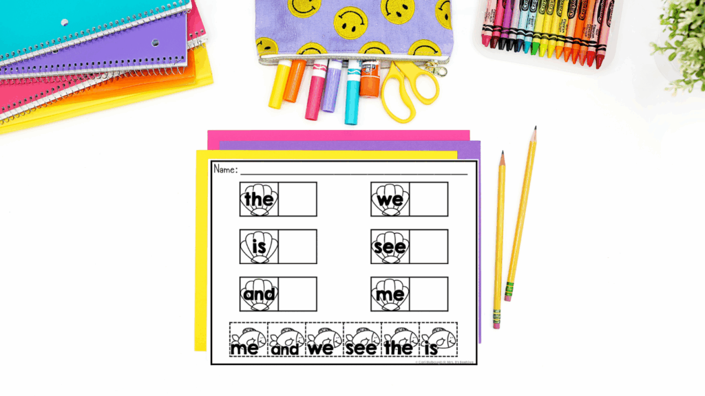 Rainbow Fish - sight words