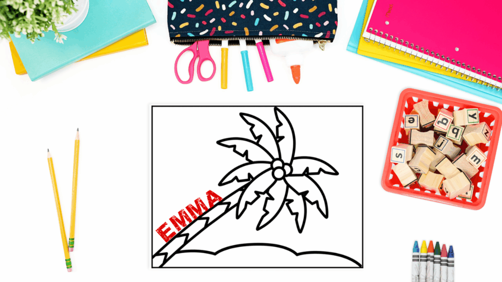 chicka chicka boom boom - stamp