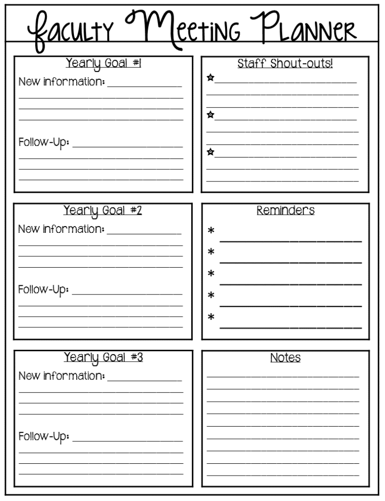 staff meeting - planner