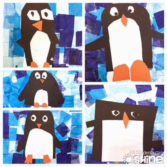 Penguin collage craft