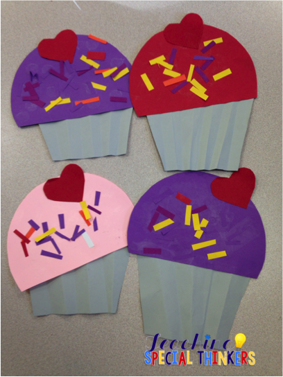 Valentine's Art Projects - cupcakes