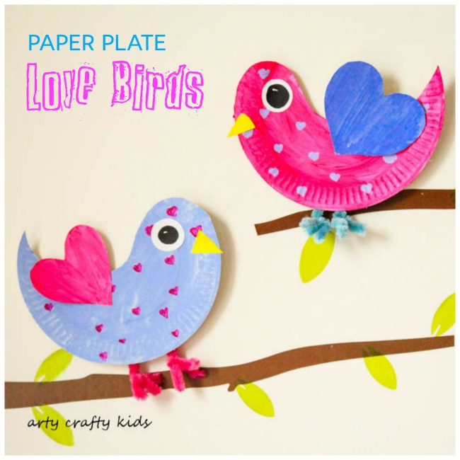 Valentine's Day Art Projects - love birds