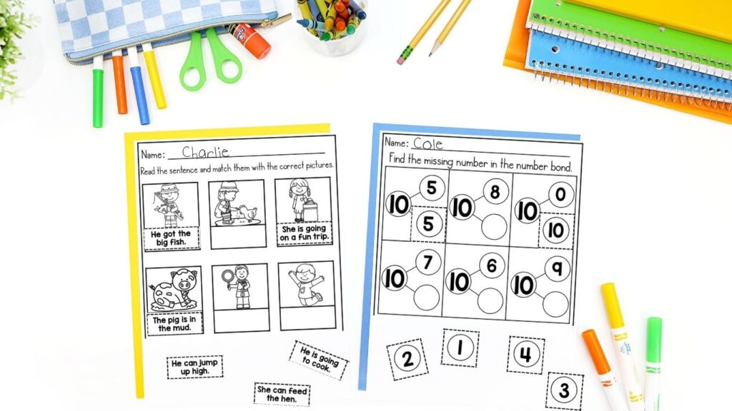 kindergarten graduation - worksheets