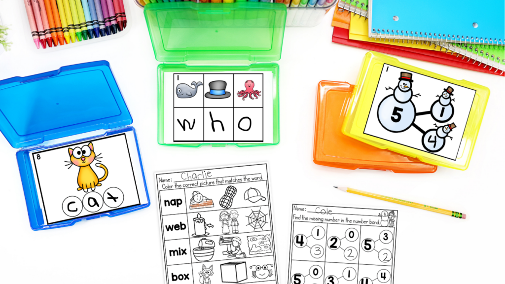 task card centers - sight words