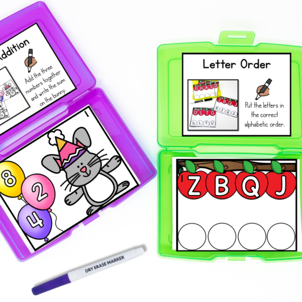 August and September 2nd grade early finisher task cards - letter order