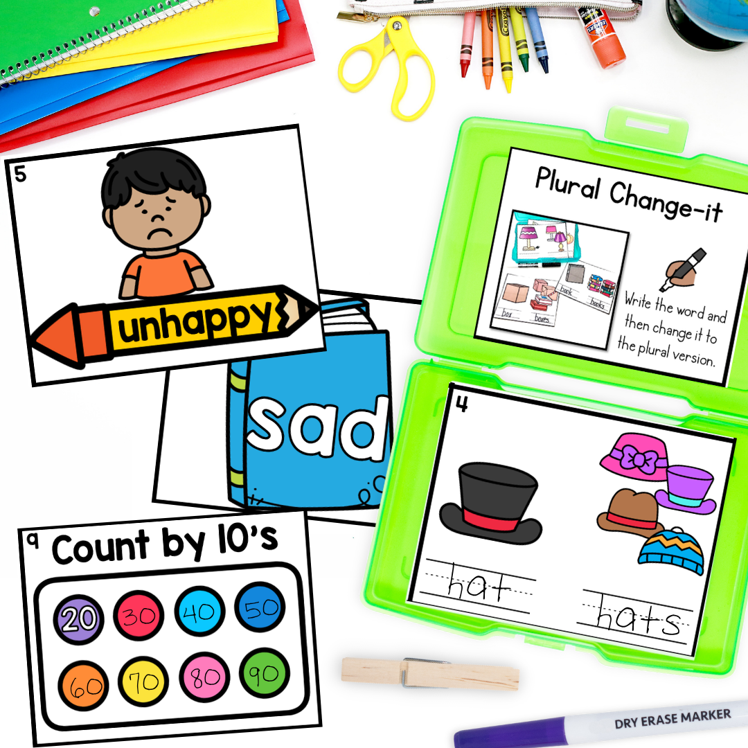 August and September 2nd Grade Early Finisher task cards - skip counting