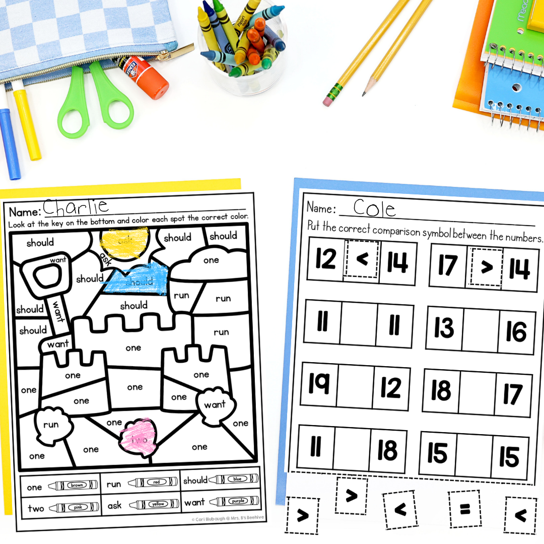 May Kindergarten Early Finisher Worksheets - sight words