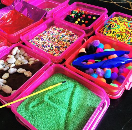 Fine motor supplies for letter recognition