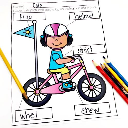 Label the picture writing practice