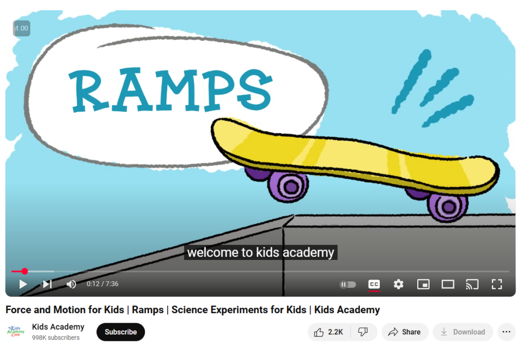force and motion - ramps video