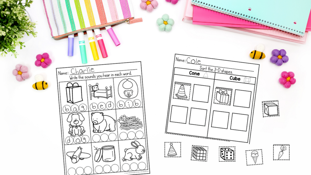 spring worksheets - cvc words