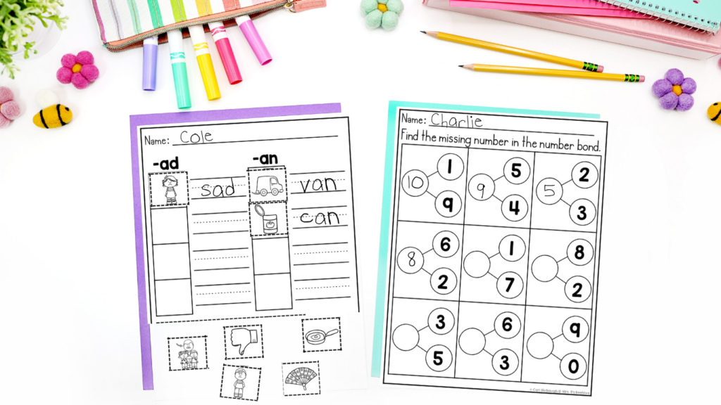 spring worksheets - word family