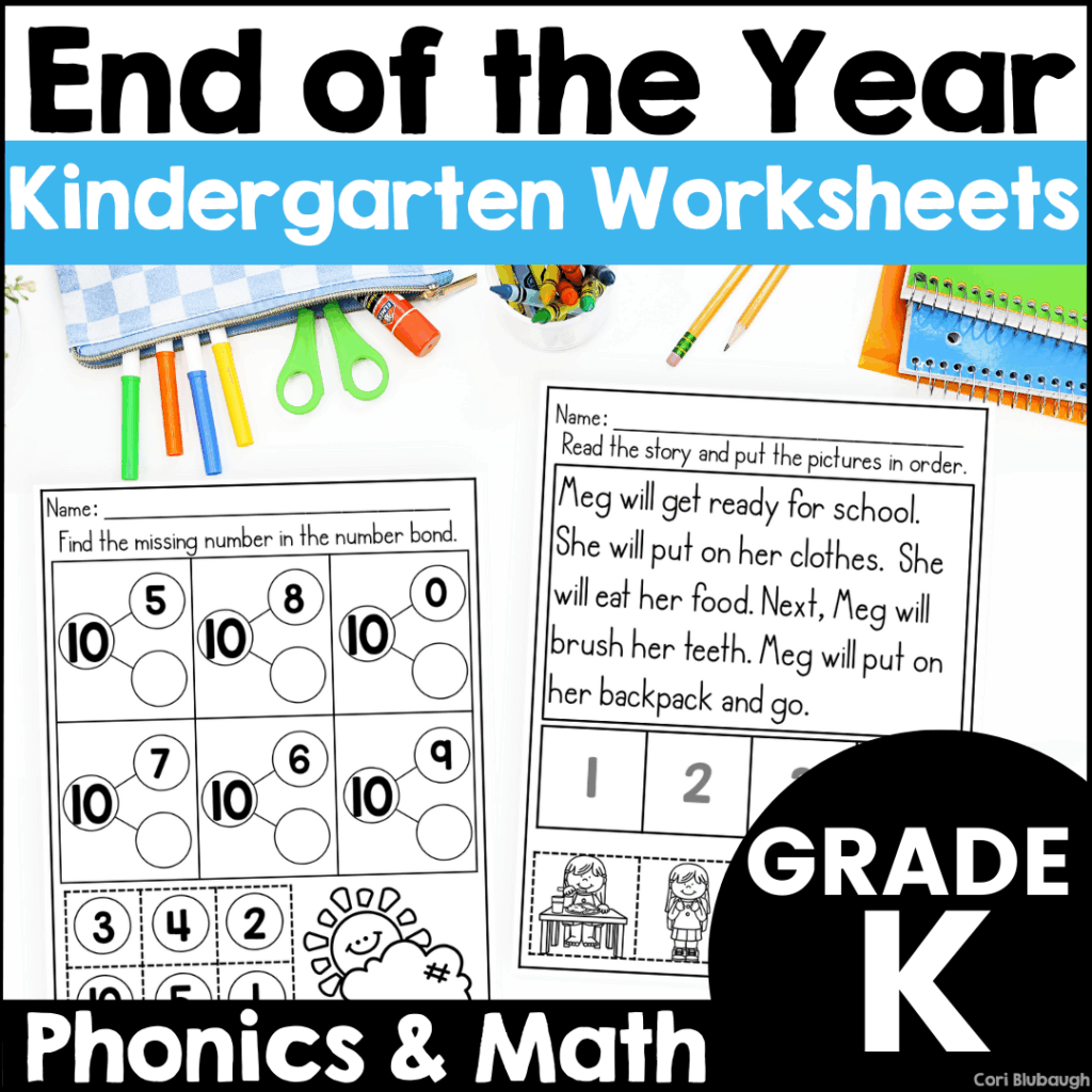 end-of-the-year worksheets - cover