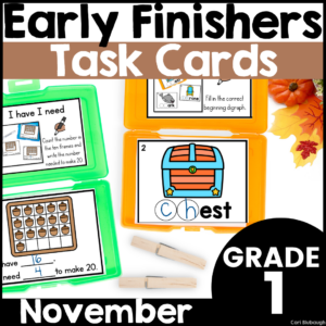 November 1st Grade Early Finisher Task Cards
