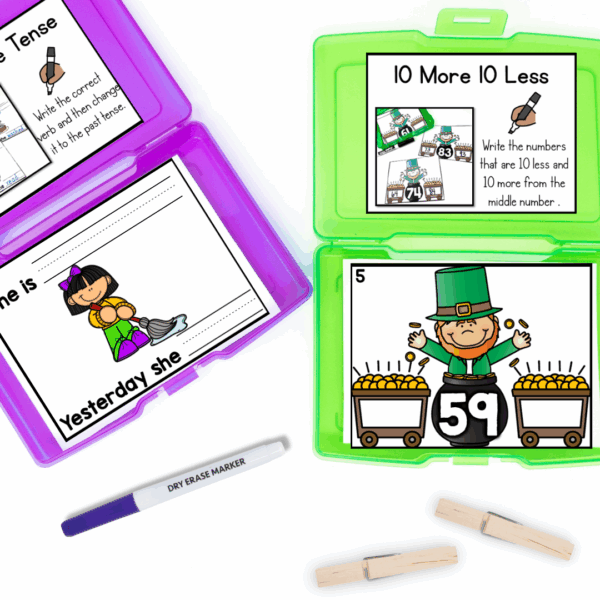 March 1st grade early finisher task cards - tenses