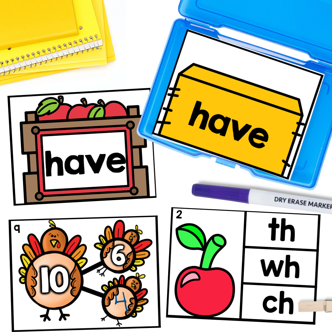 November 1st Grade Early Finisher Task Cards - sight words