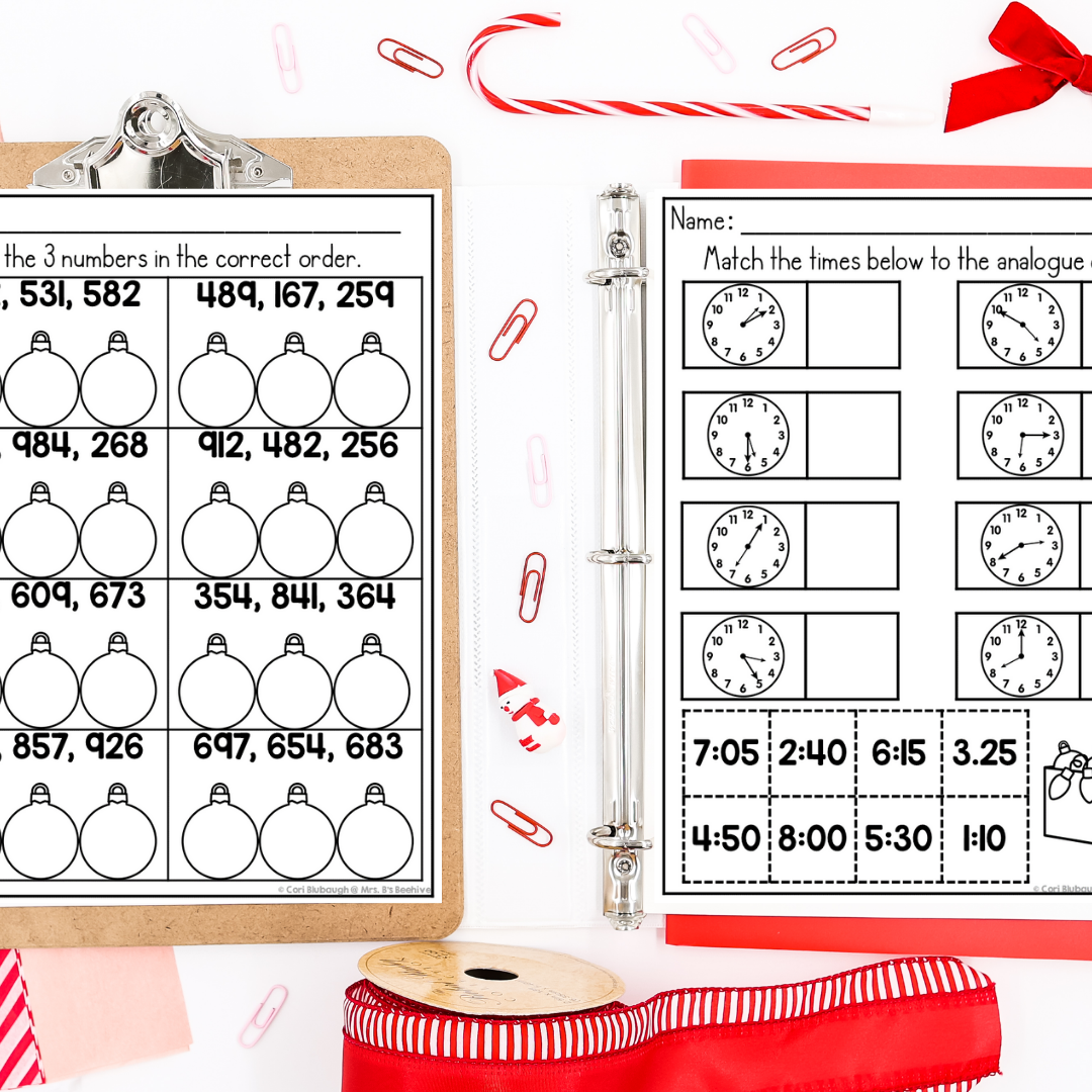 December 2nd grade early finisher worksheets - math