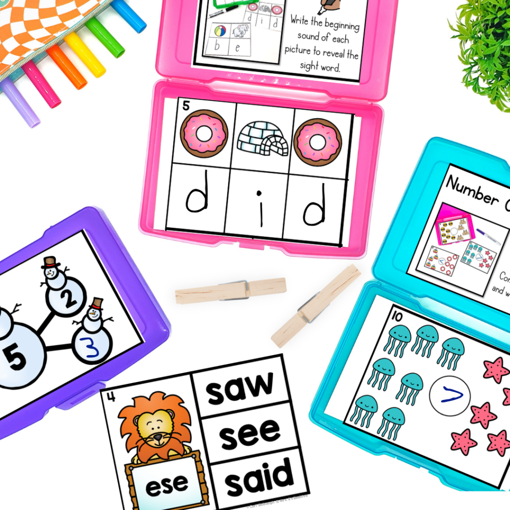 kindergarten early finisher task cards - number bonds