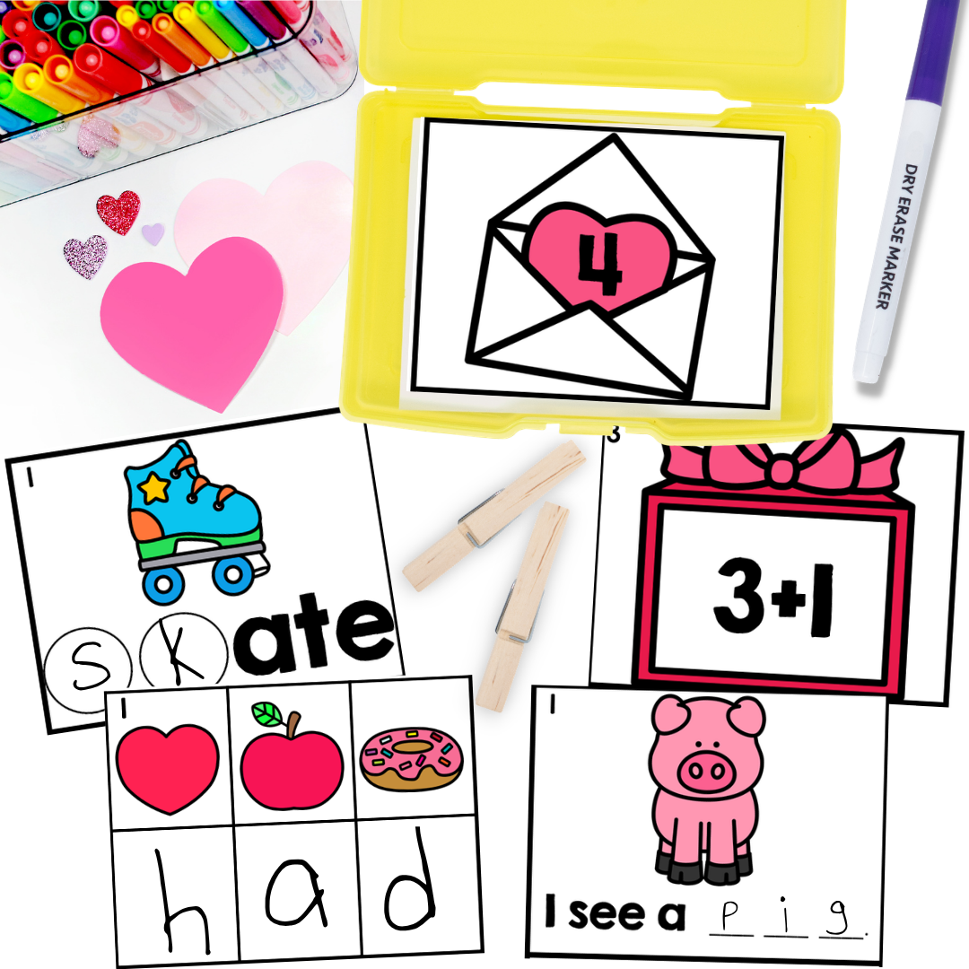 February Kindergarten Early Finisher Task Cards - beginning blends