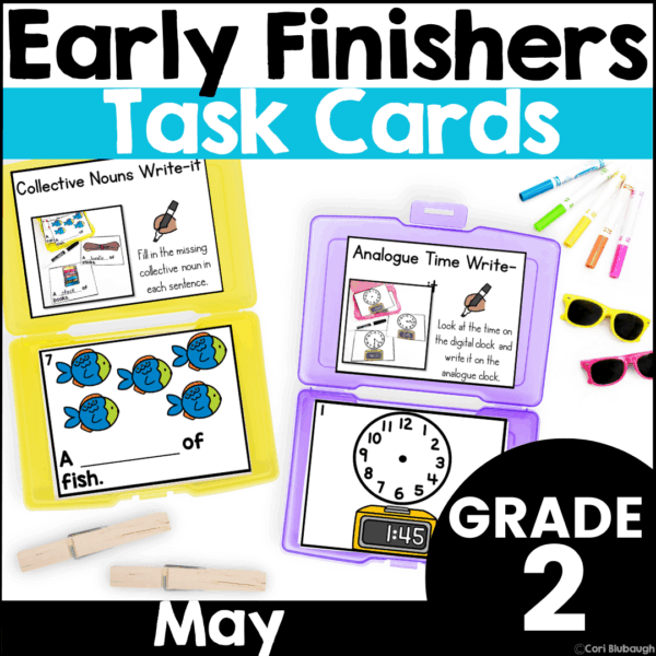 May 2nd Grade Early Finisher Task Cards - Cover