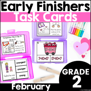 February 2nd Grade Early Finisher Task Cards - cover