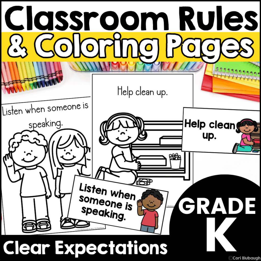 Classroom Rules and Expectations Posters and Coloring Pages