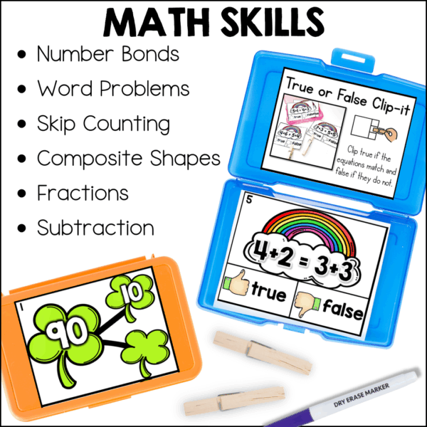 March 1st grade early finisher task cards - math