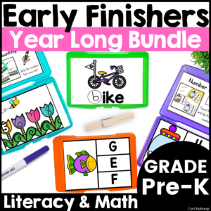 Pre-K Early Finisher Task Cards Bundle