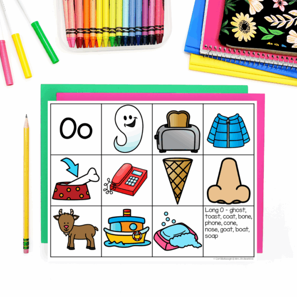 short and long vowel - picture cards