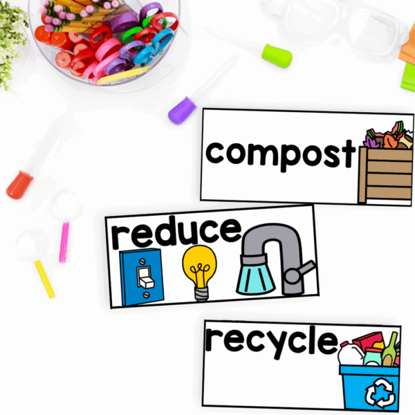 science vocabulary cards - recycle