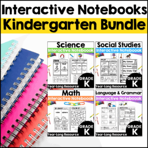 kindergarten interactive notebook bundle - cover