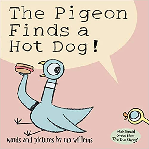 the pigeon finds a hot dog