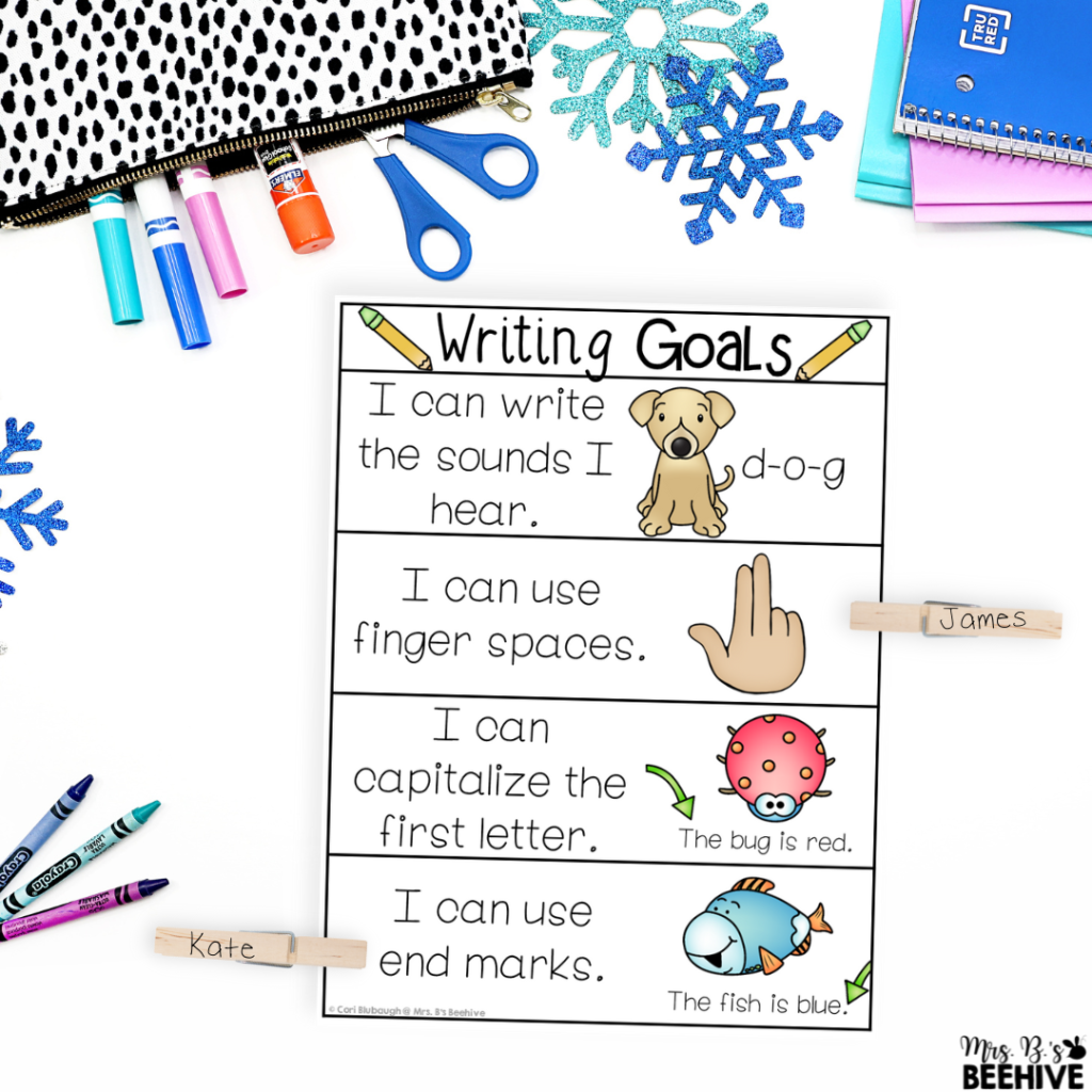 Writing goals poster