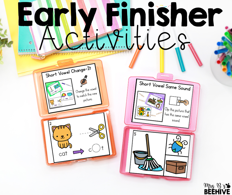 Early Finisher Task Cards in Kindergarten