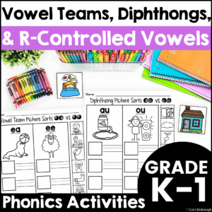 vowels worksheets - cover