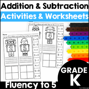 Addition and Subtraction Worksheets - cover