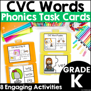 CVC Words Task Cards - cover