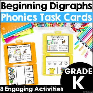 Beginning Digraph Task Cards - cover