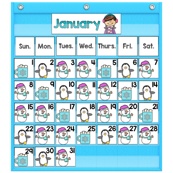 calendar numbers - january