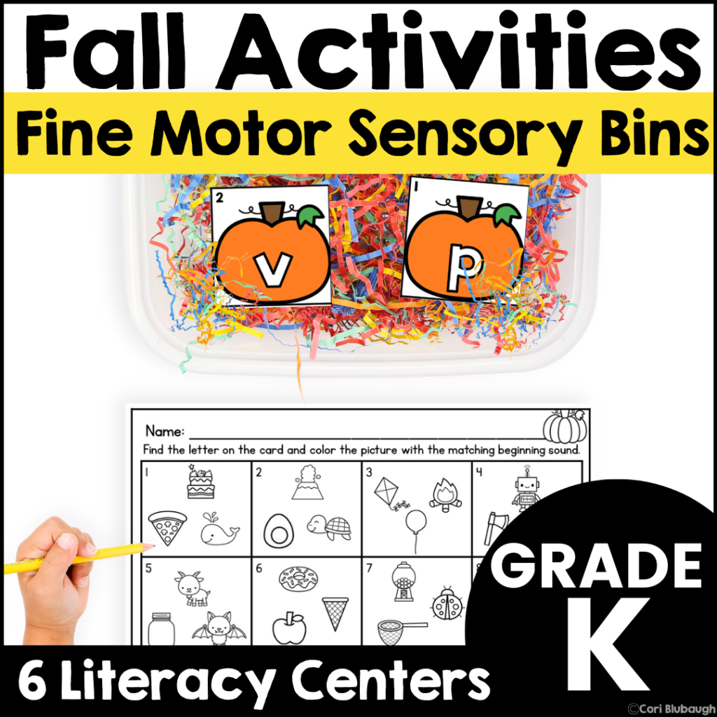 Fall Phonics Activities - cover