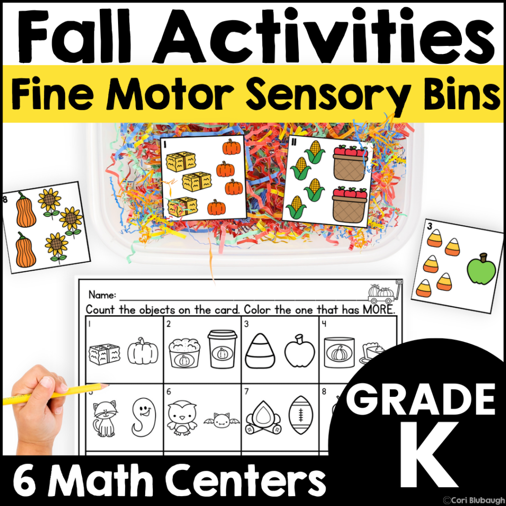 Fall math activities - cover