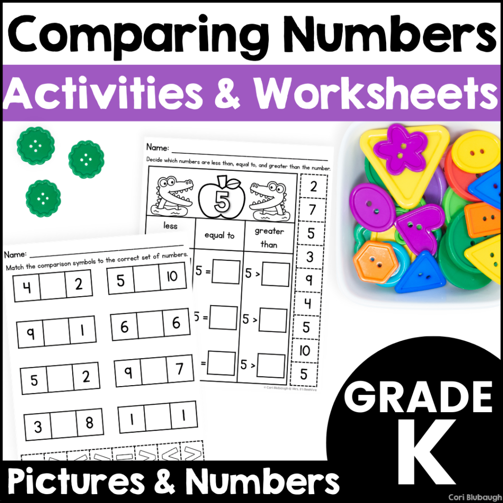 Comparing Numbers to 10 Worksheets and Activities - Mrs. B’s Beehive