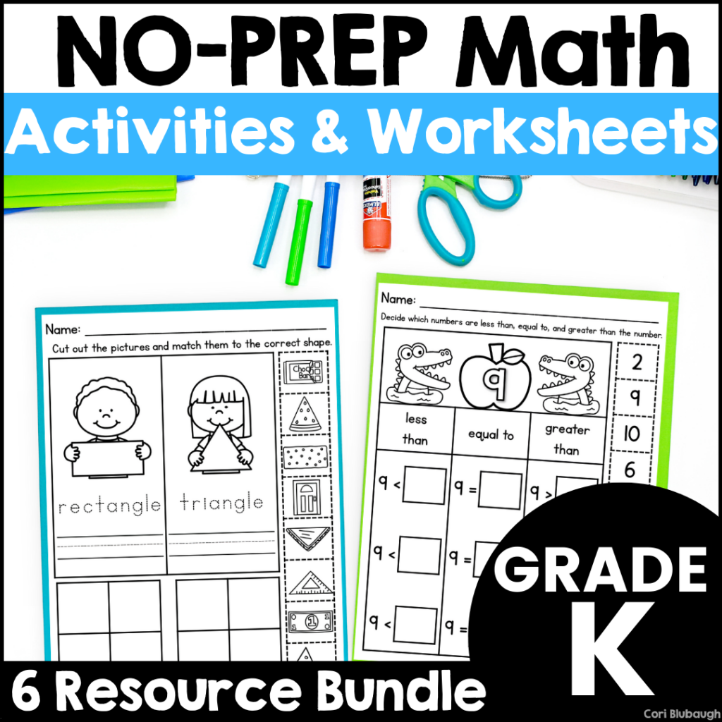 Math Worksheets - cover