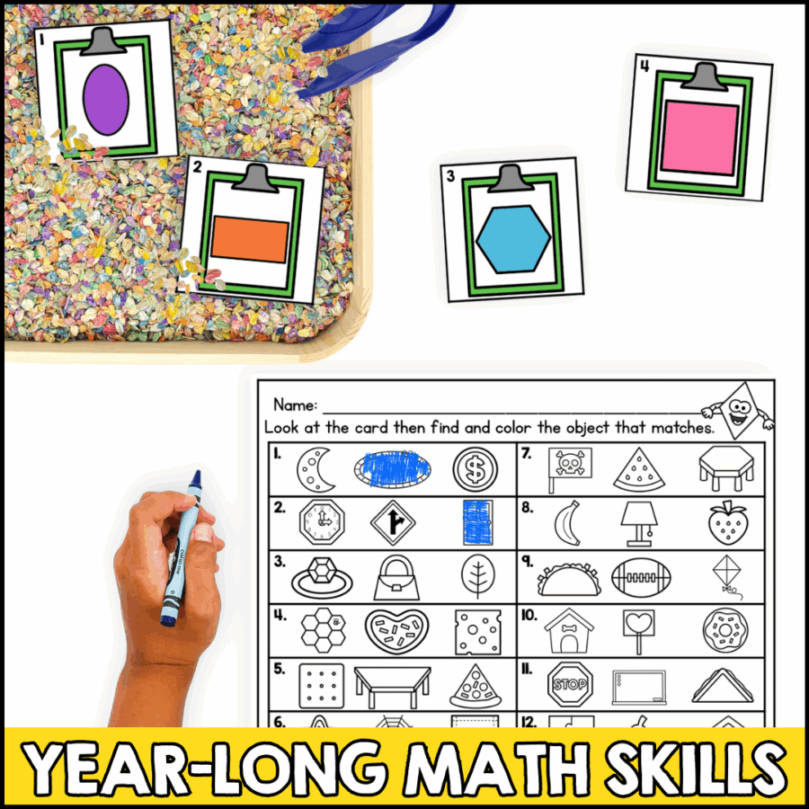Math Fine Motor Sensory Bin Centers Bundle for Kindergarten - Mrs. B’s ...
