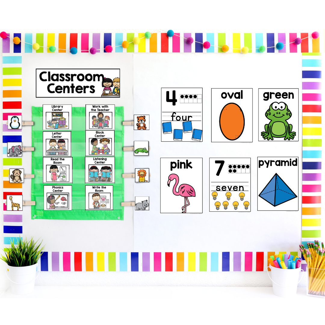 classroom posters - center and math posters